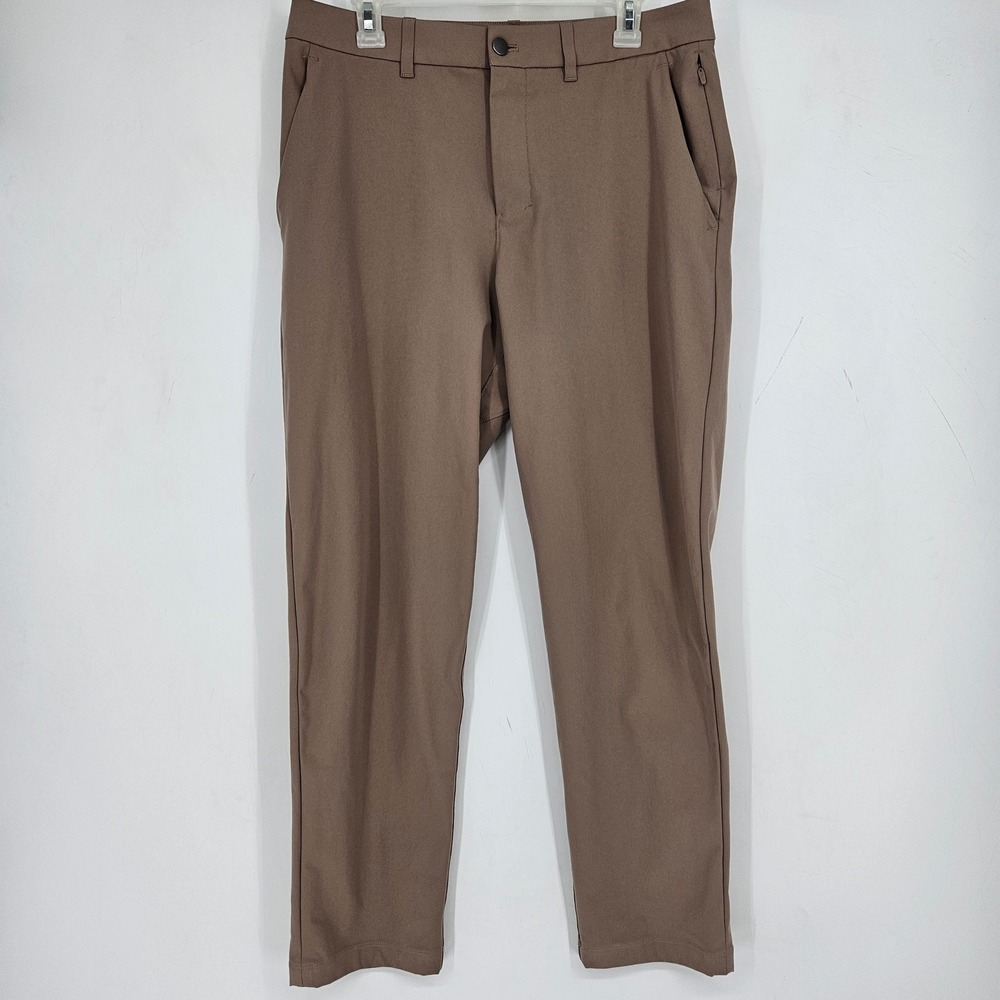 Lululemon ABC Pants Mens 32 Brown Stretch Chino Warpstreme Performance 5 Pocket